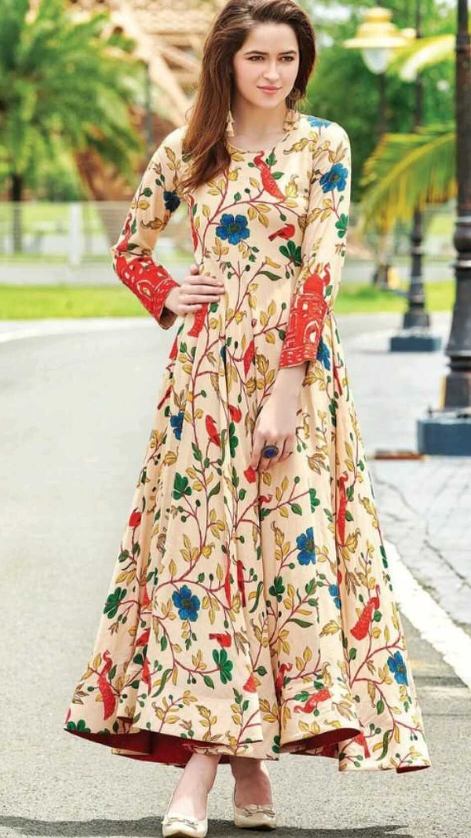 printed gown