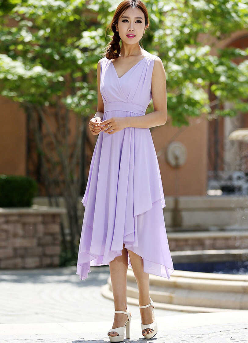 purple bridesmaid dress women dress summer dresses chiffon dress ...