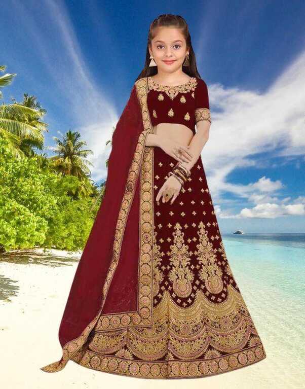 shivpre Girls Lehenga Choli Ethnic Wear Embroidered Lehenga, Choli ...