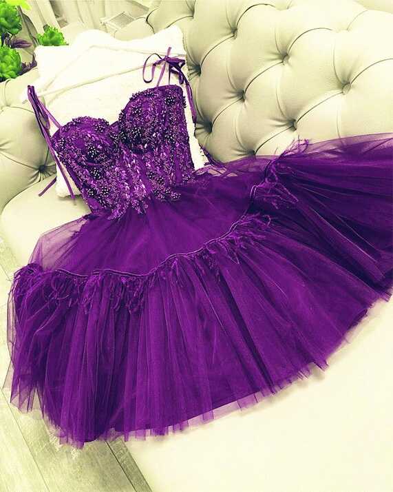 short purple homecoming dresses