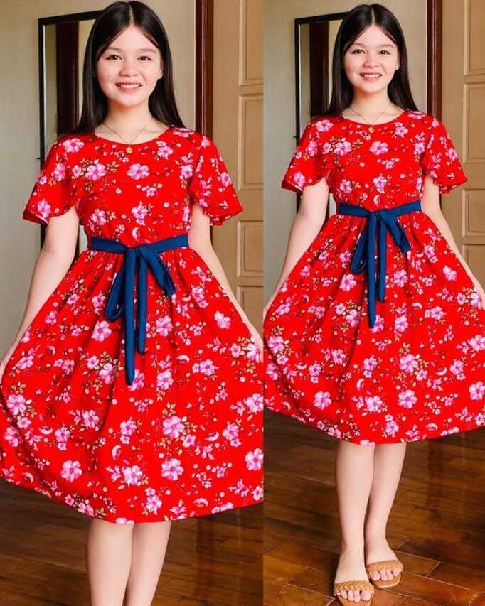 short sleeves midi dress for girls 8-13 years old | Lazada PH