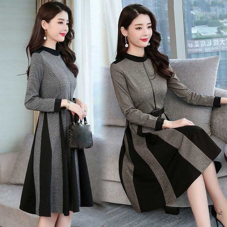 spring Autumn Korean fashion elegant beautiful temperament dresses ...