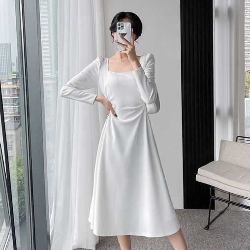 trendy white dress for woman casual formal cocktail elegant long ...