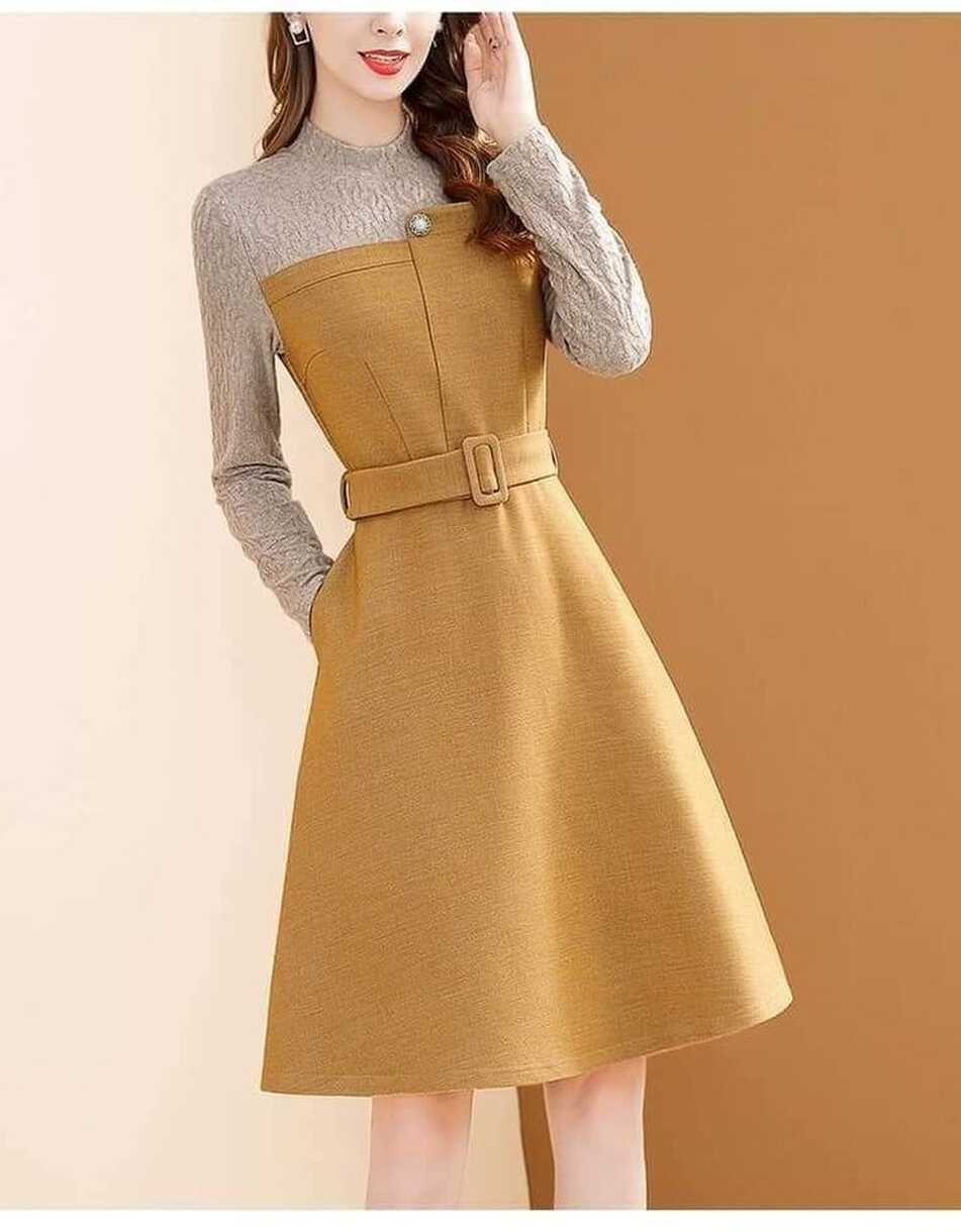 unique casual tea length dress and beautiful design new style ...